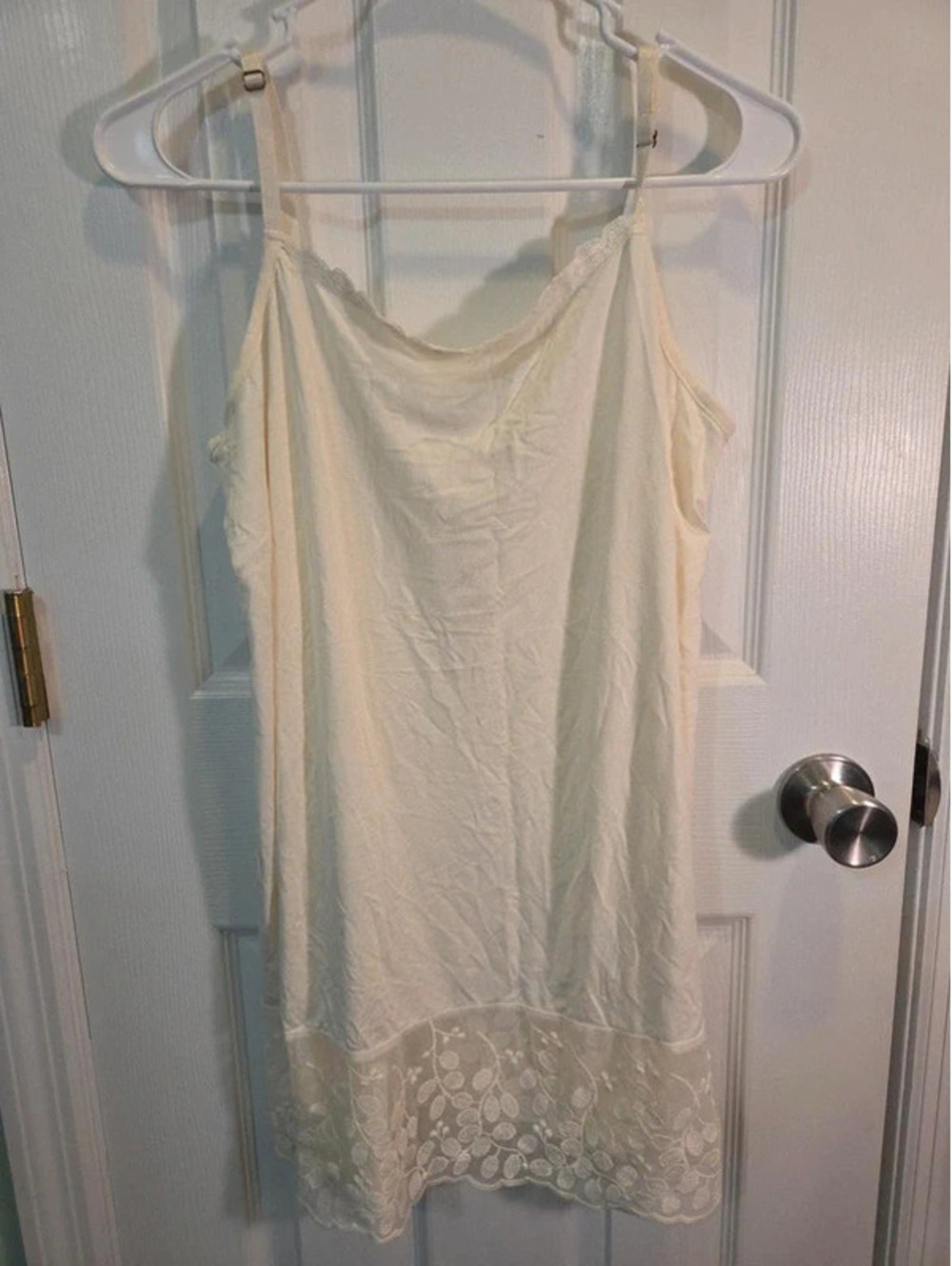 Matilda Jane Ivory Lace Camisole Dress Extender Slip Size Large Cottagecore Boho